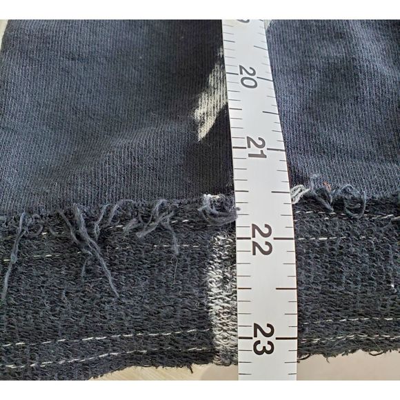 Black Balloon Sleeve Tie Dye Sweatshirt Distressed Top Grunge Gym Casual SZ L - Picture 8 of 8